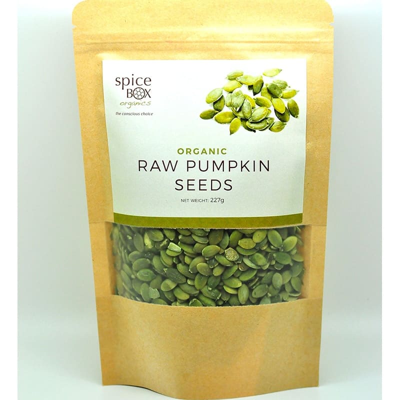 SpiceBox Organics Organic Raw Pumpkin Seeds 227g Spicebox Organics