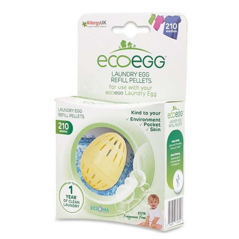 Ecoegg Laundry Egg Refill Pellets 210 Washes Fragrance Free Spicebox Organics