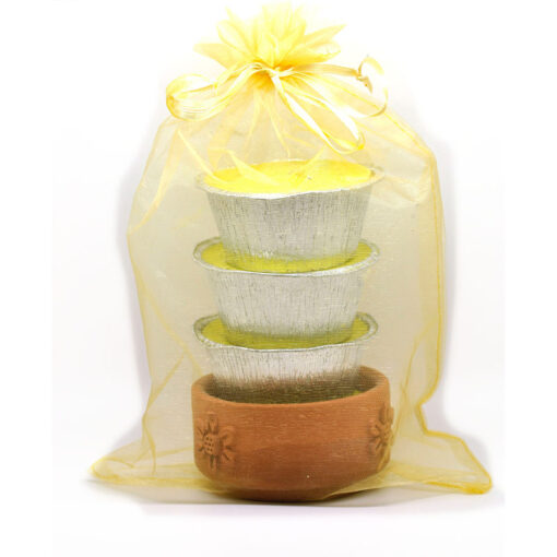 Citronella Candle Set (1 Clay Pot + 3 Refills) Spicebox Organics