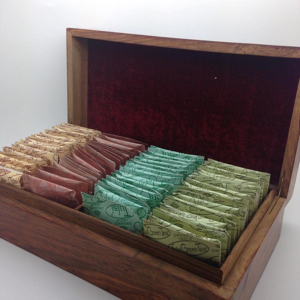 Organic India Wooden Tea Gift Box (Large) Spicebox Organics