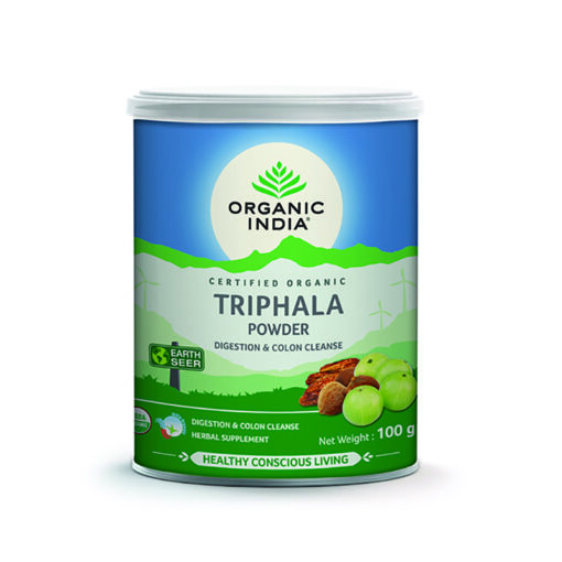 Organic India’s organic triphala powder for digestion & colon cleanse