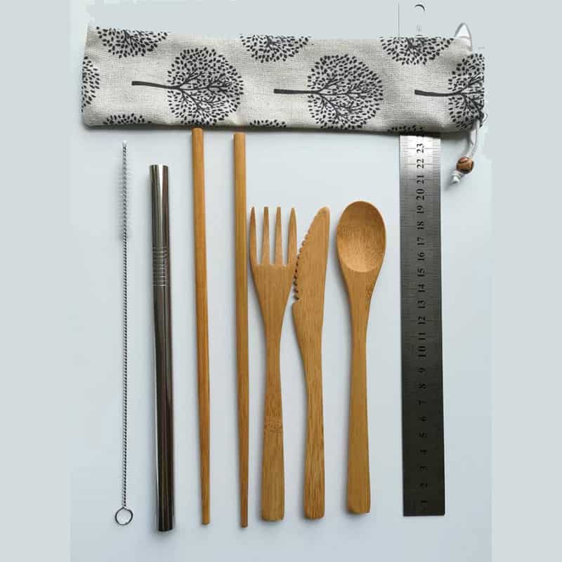 Bamboo Travel Cutlery Set Spicebox Organics