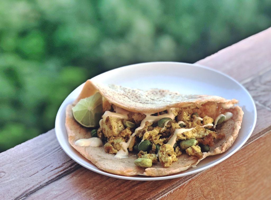 Quick and Healthy Sunday Scramble Recipe + Red Lentil Wrap Spicebox