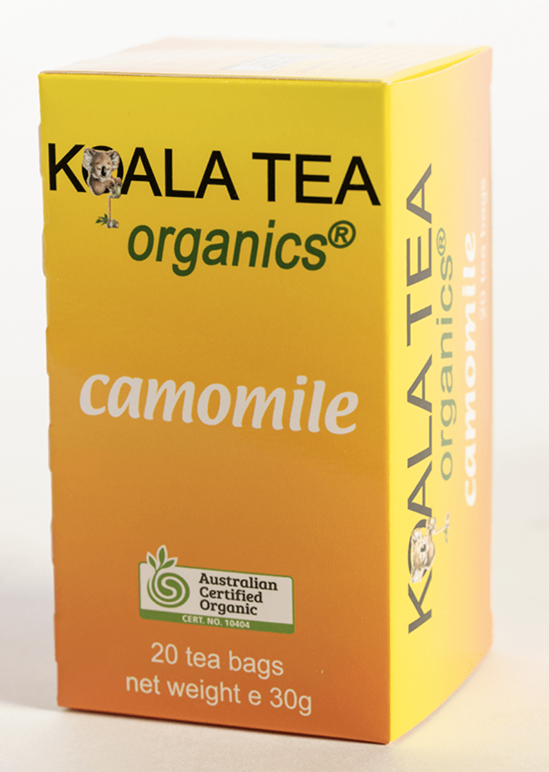Koala Tea Organics Camomile 20 tea bags Spicebox Organics