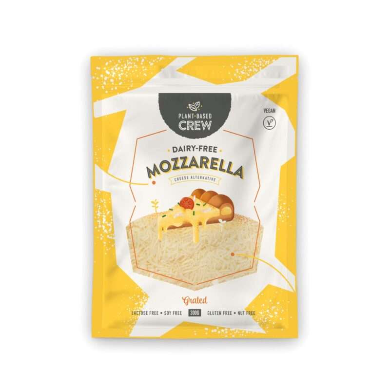 Plant Based Crew GRATED MOZZARELLA CHEESE ALTERNATIVE 300g Spicebox