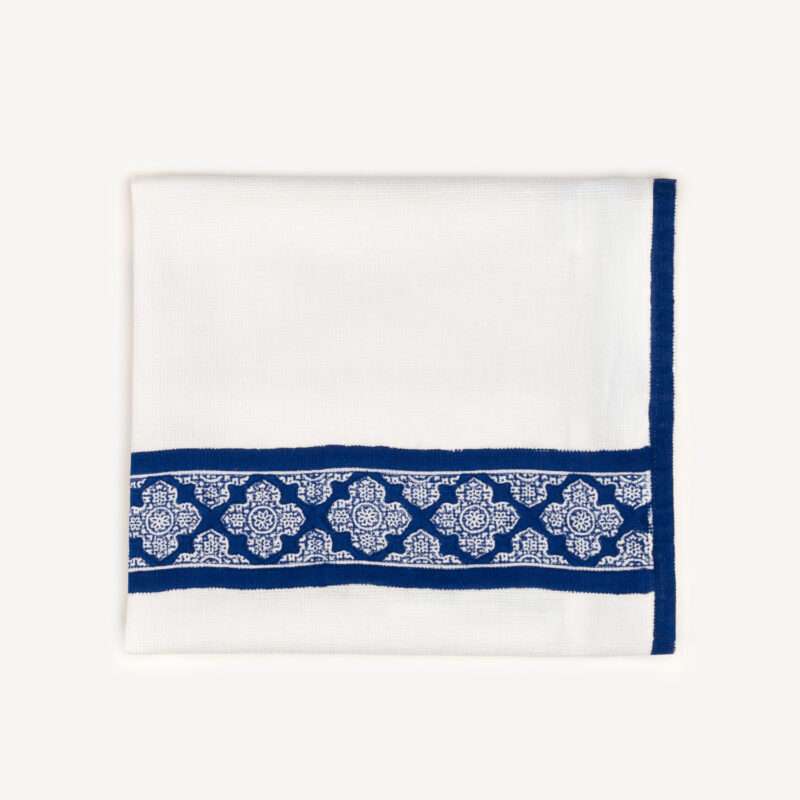 INKA Cotton Shampoo Towel Jali Indigo Print Spicebox Organics