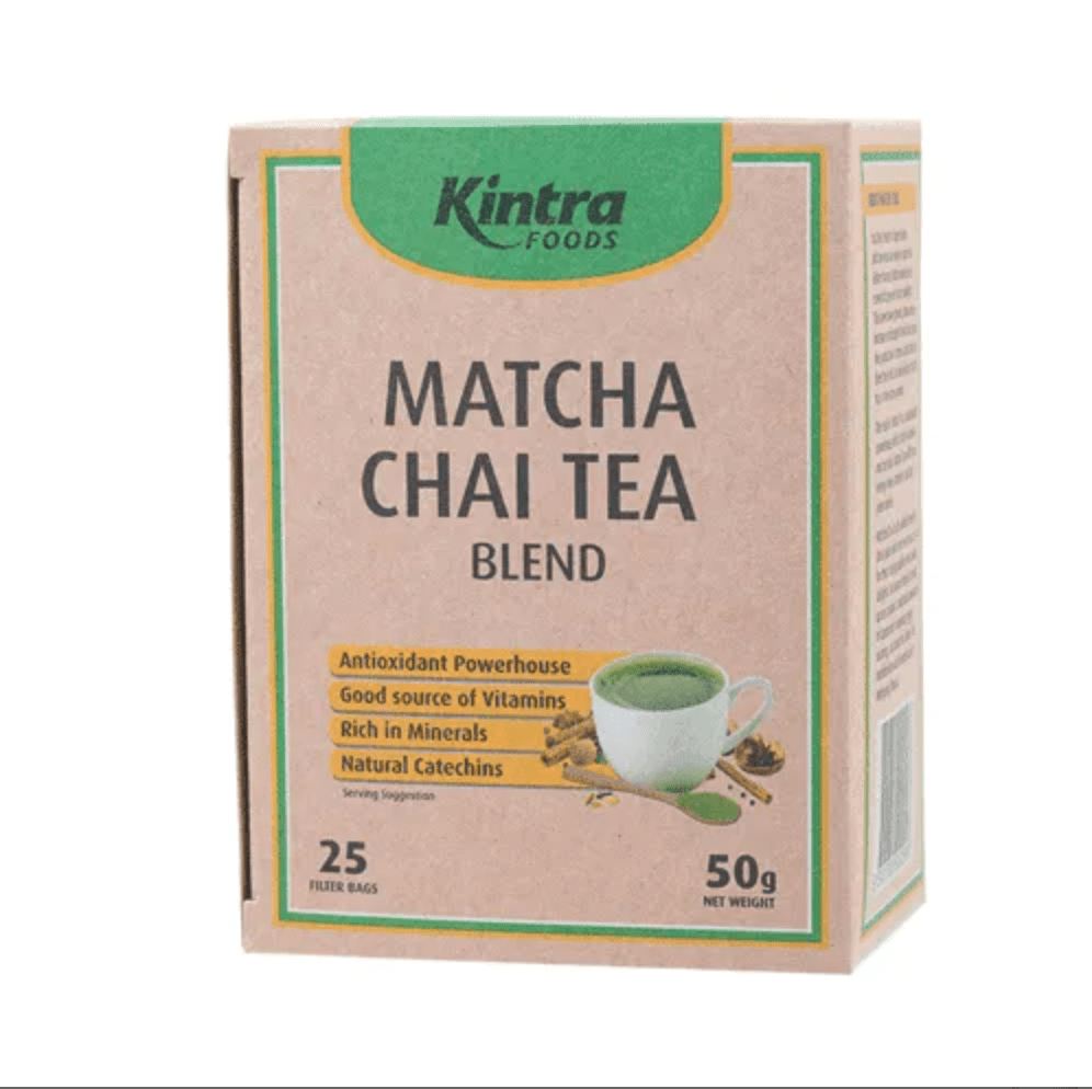 KINTRA FOODS Matcha Chai Tea Blend Tea Bags x25 Spicebox Organics